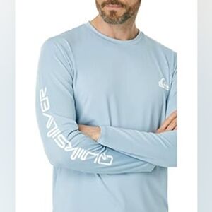 NEW- Quiksilver Men's Blue Long Sleeve Shirt, Size Medium